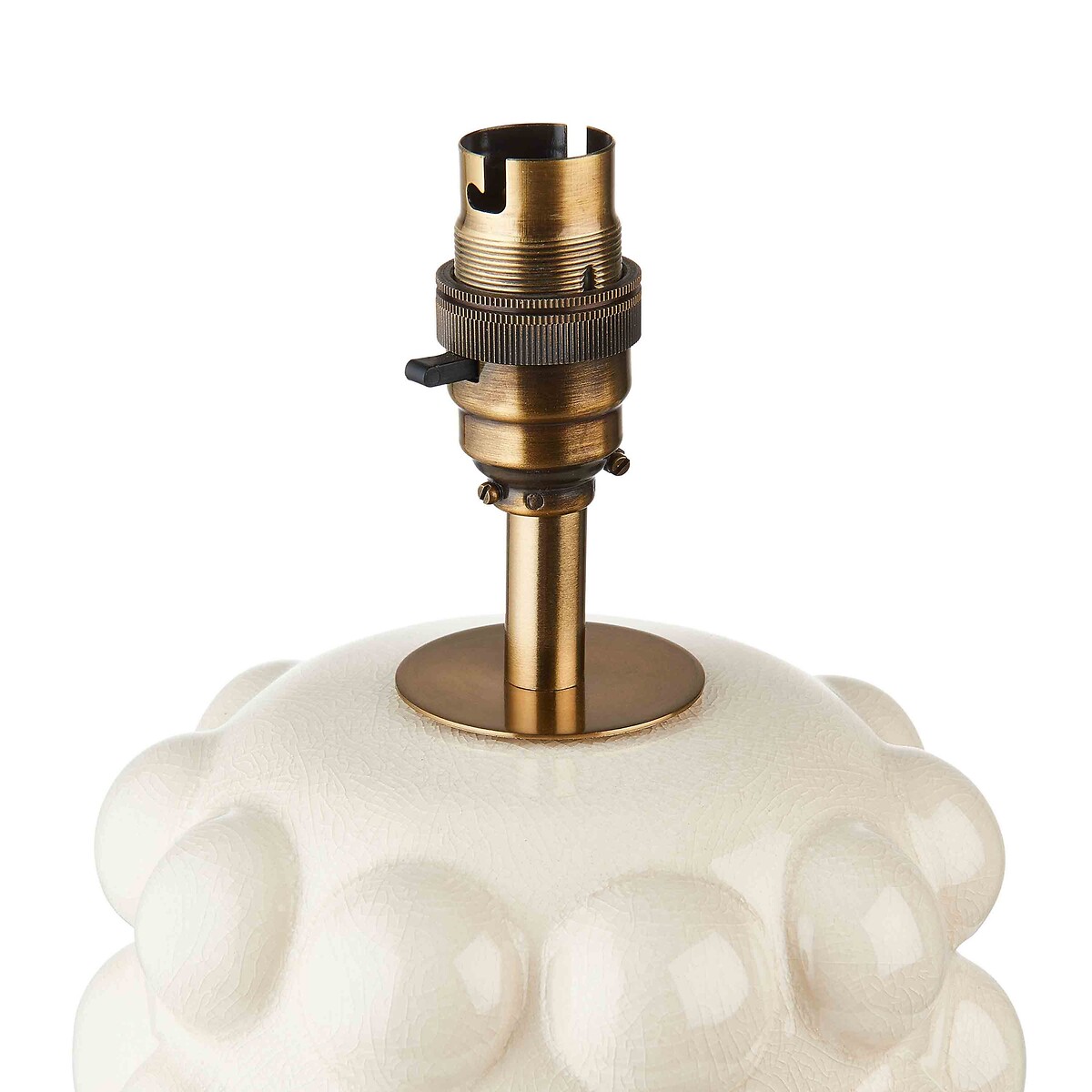 Bobble Table Lamp Base in White Crackle Glaze white, ÉDITÉ