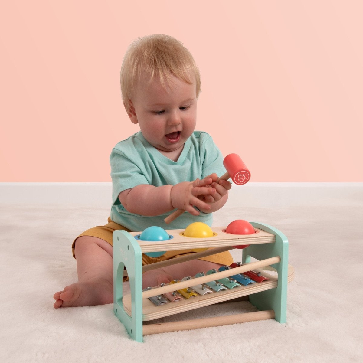 Banc xylophone multi couleur, OWL & FOX