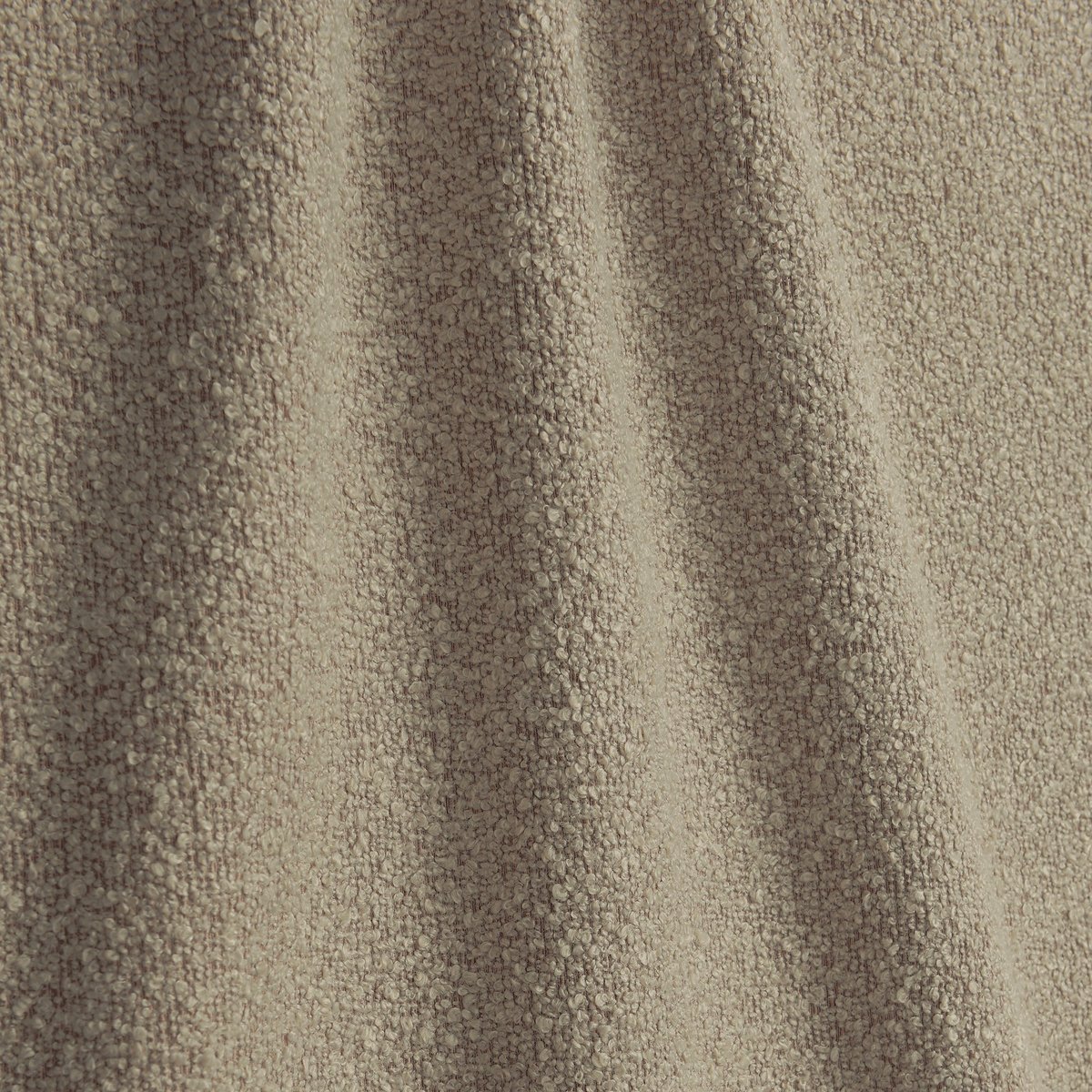 Pouf 80cm en tissu bouclette DUNE taupe, SIA HOME