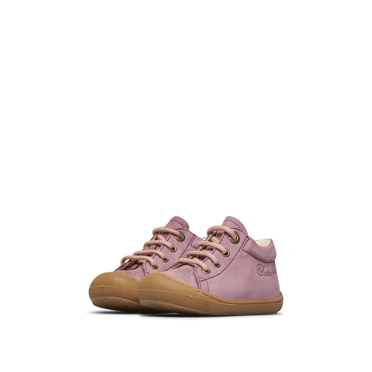 Chaussures premiers pas en suède COCOON prune, NATURINO