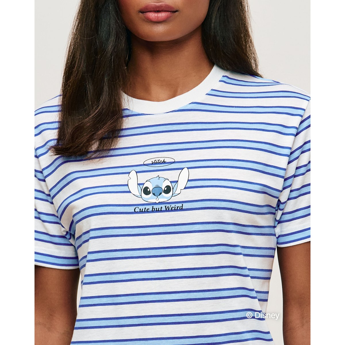 T-shirt en jersey à rayures Stitch STRIPESTITCHIZ bleu, UNDIZ