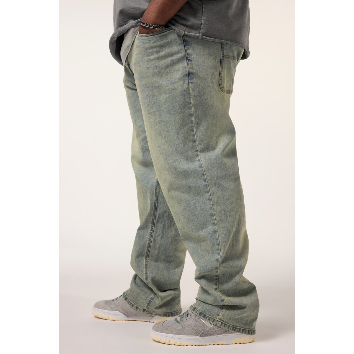 Jean 5 poches bleu jean mat, STHUGE