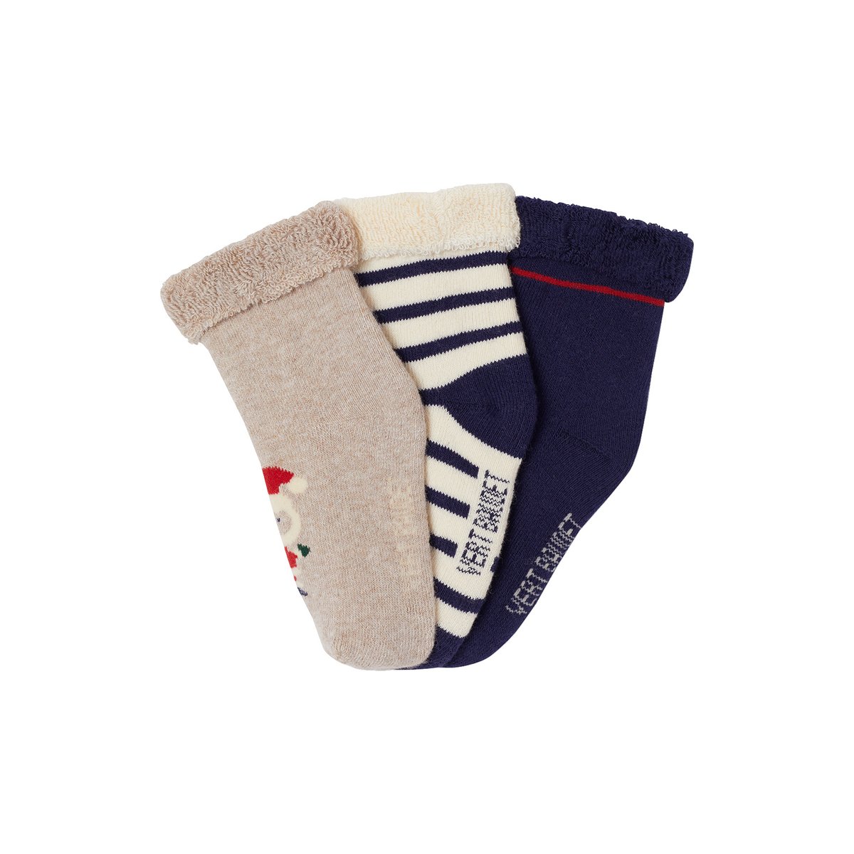 Lot de 5 chaussettes noël marine, VERTBAUDET