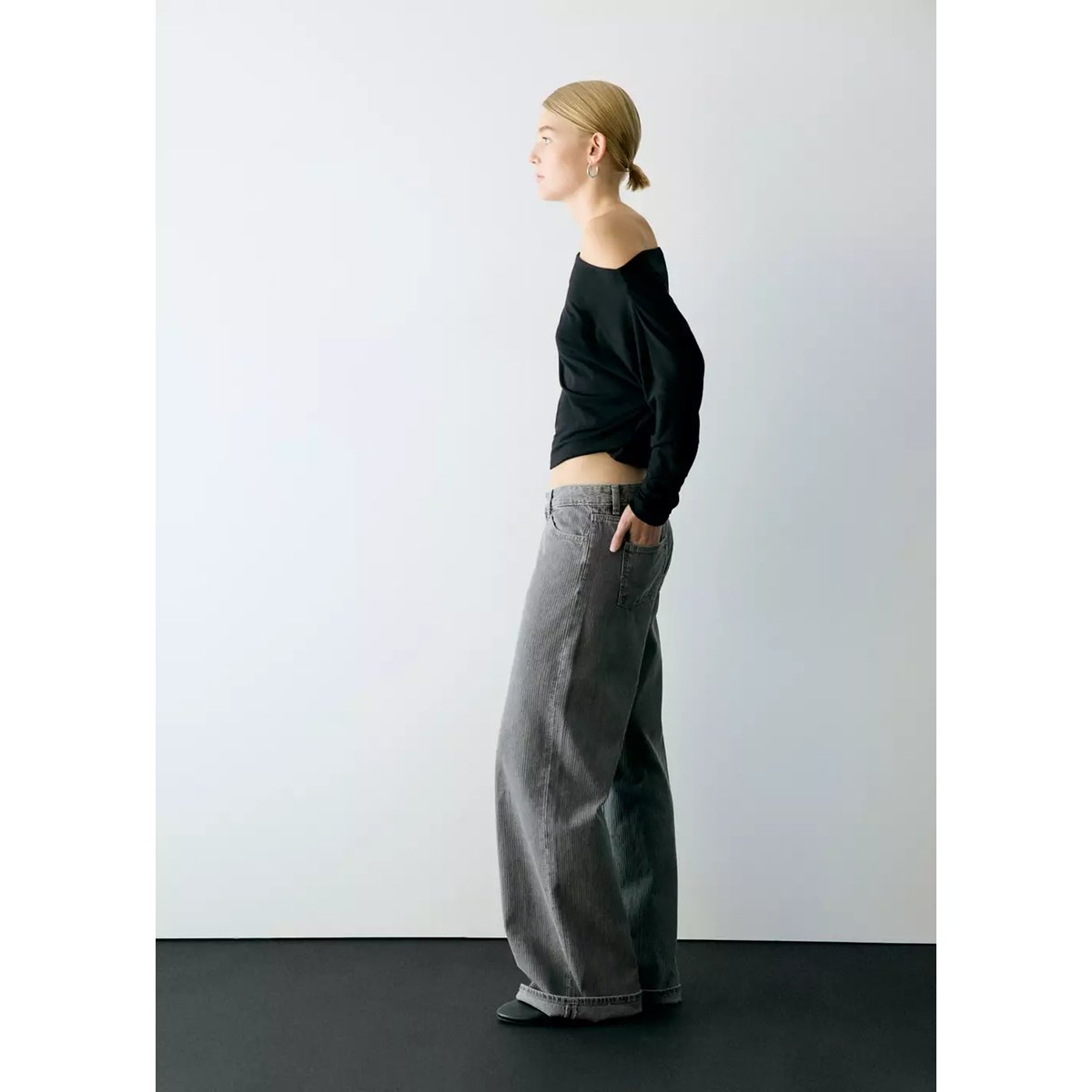 Jeans jacquard gris denim, MANGO TEEN