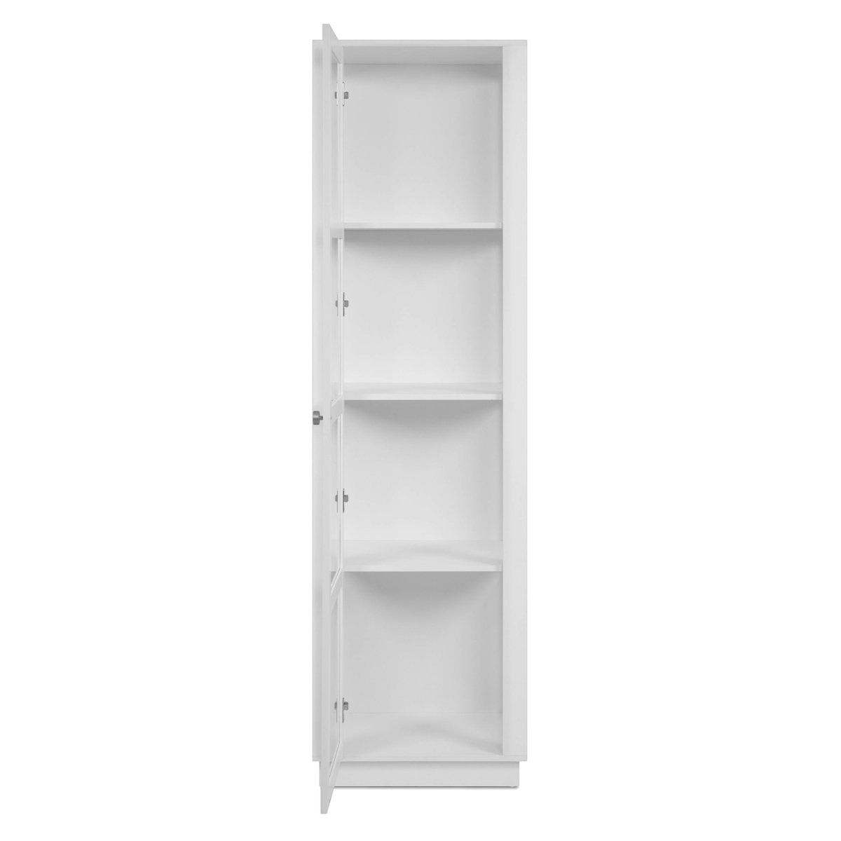 Colonne vitrine blanche 1 porte 4 niveaux RAVEN blanc, PIER IMPORT