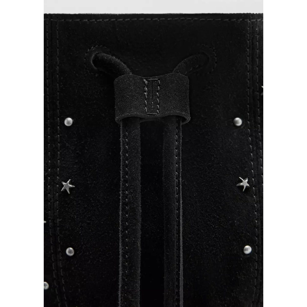 Mini sac en cuir à franges noir, MANGO KIDS