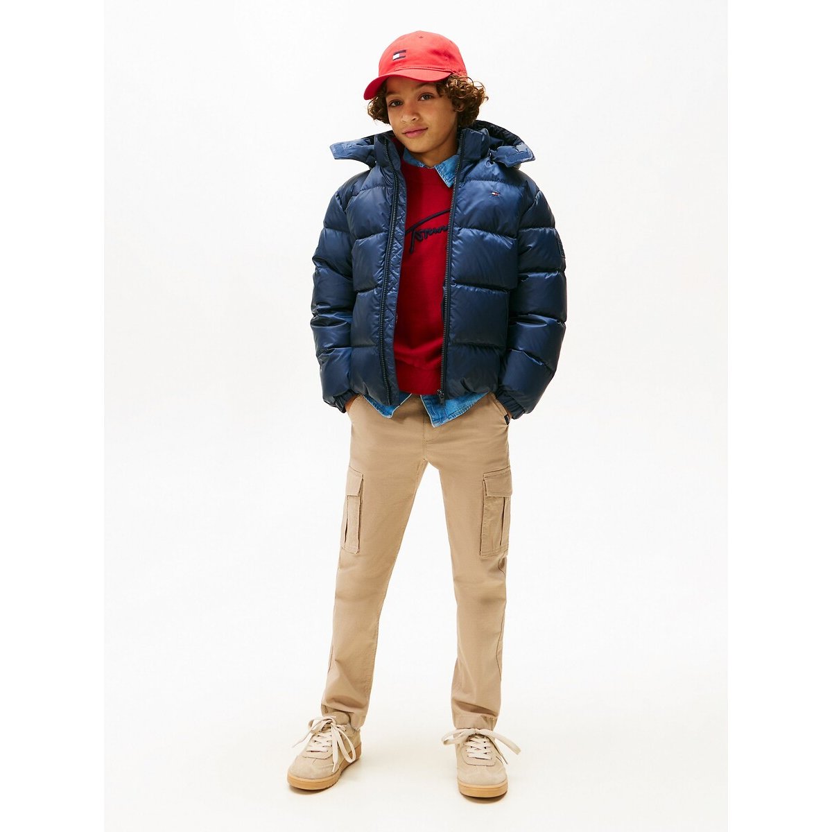 Hooded Padded Jacket navy blue, TOMMY HILFIGER