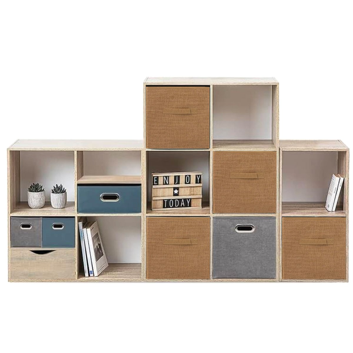 Panier de rangement cube jute 31x31x31cm beige, WADIGA