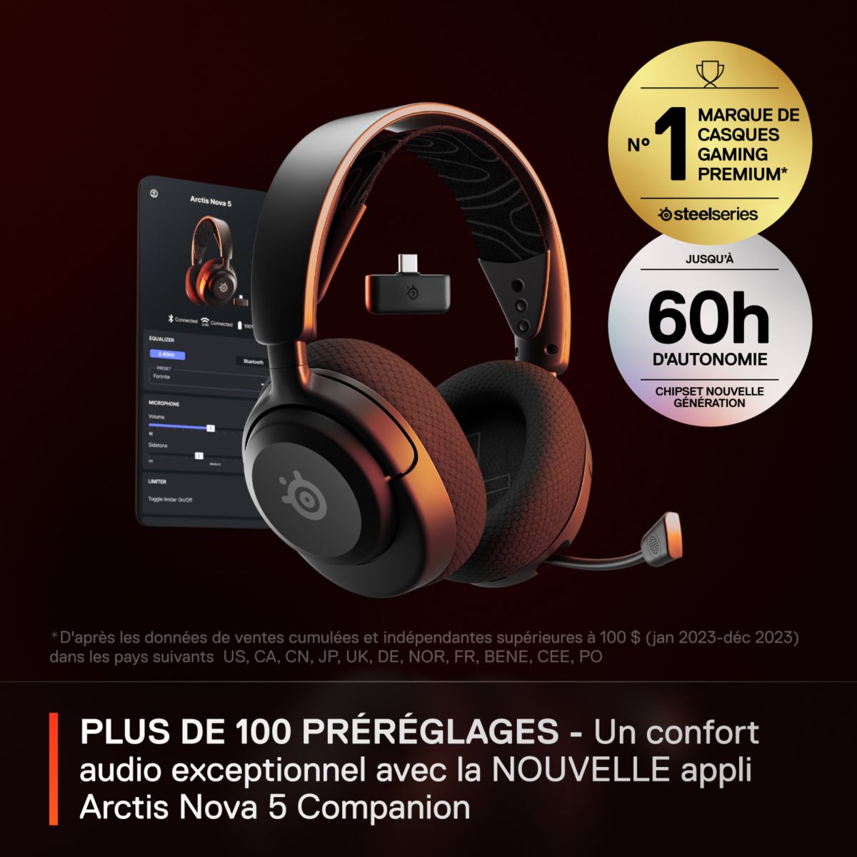 Casque gamer Arctis Nova 5 couleur unique, STEELSERIES