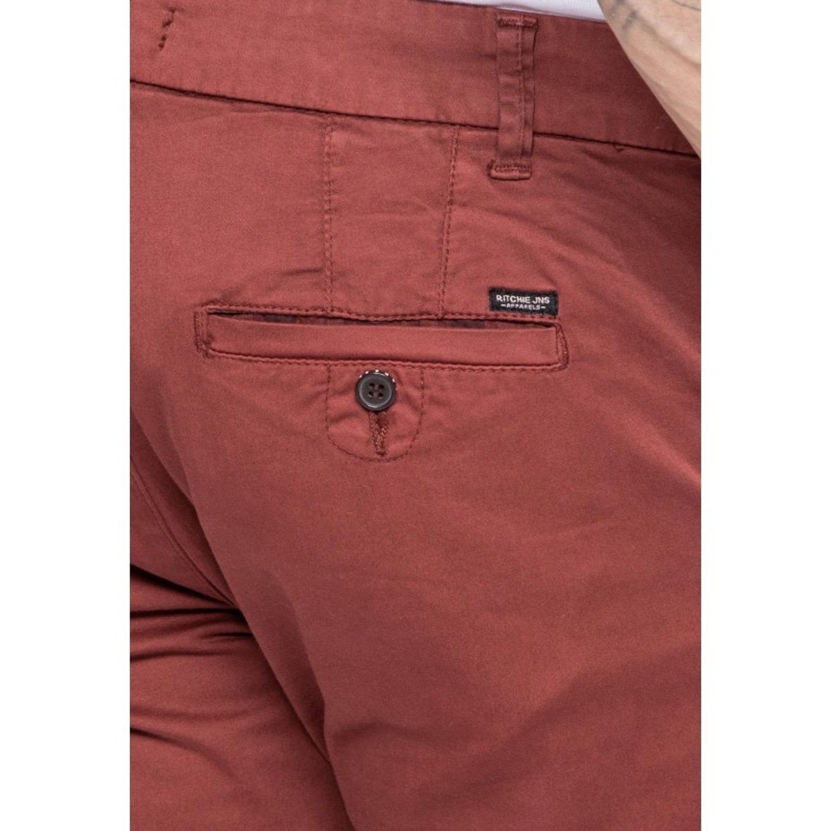 Pantalon Chino Coupe Ajustée Vaire bordeaux, RITCHIE