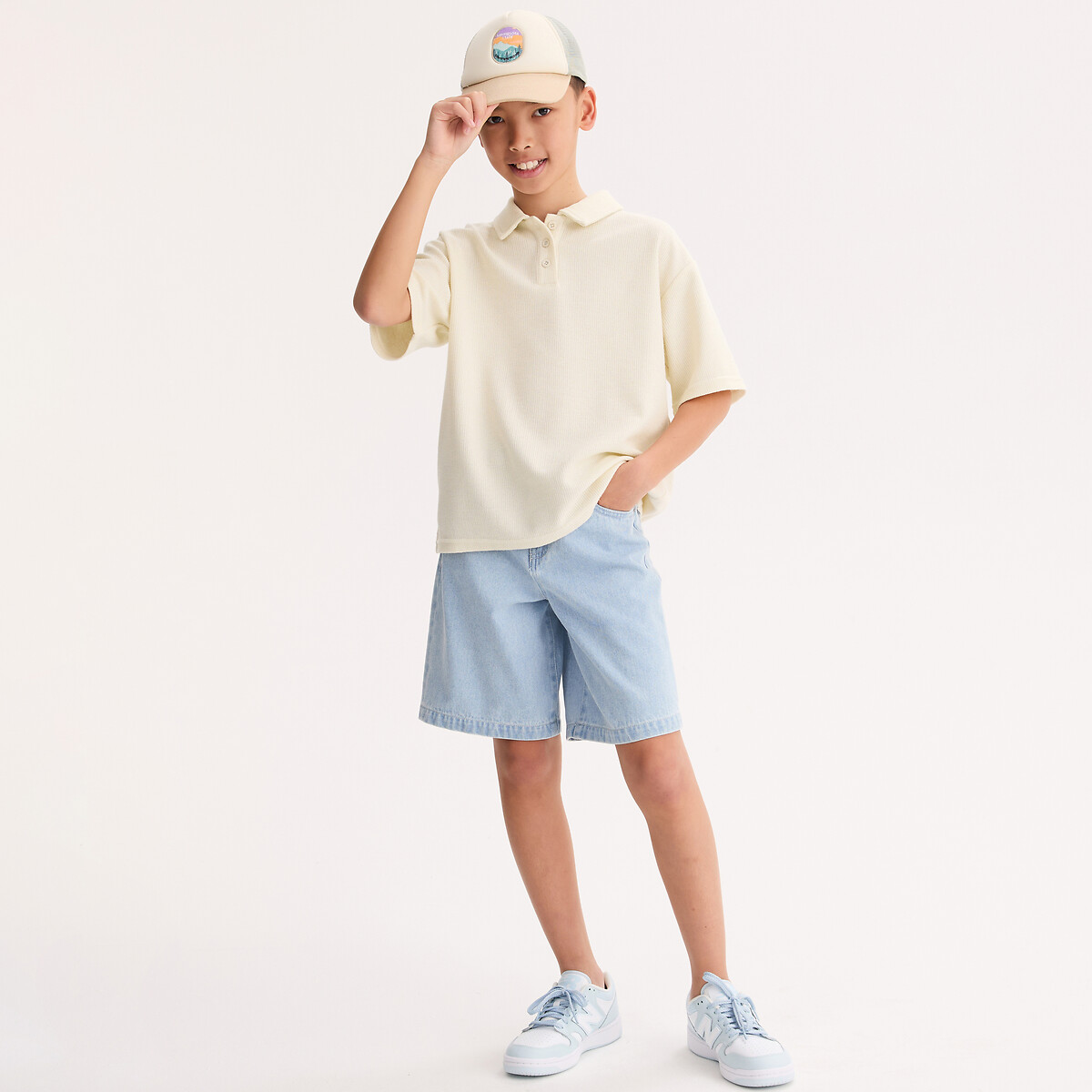 Polo manches courtes ecru, LA REDOUTE COLLECTIONS