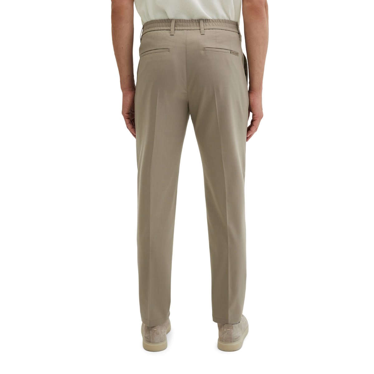 Pantalon Modèle Morot Jogger DFB Travel Collection en Technical Wool Blend léger marron, MARC O'POLO