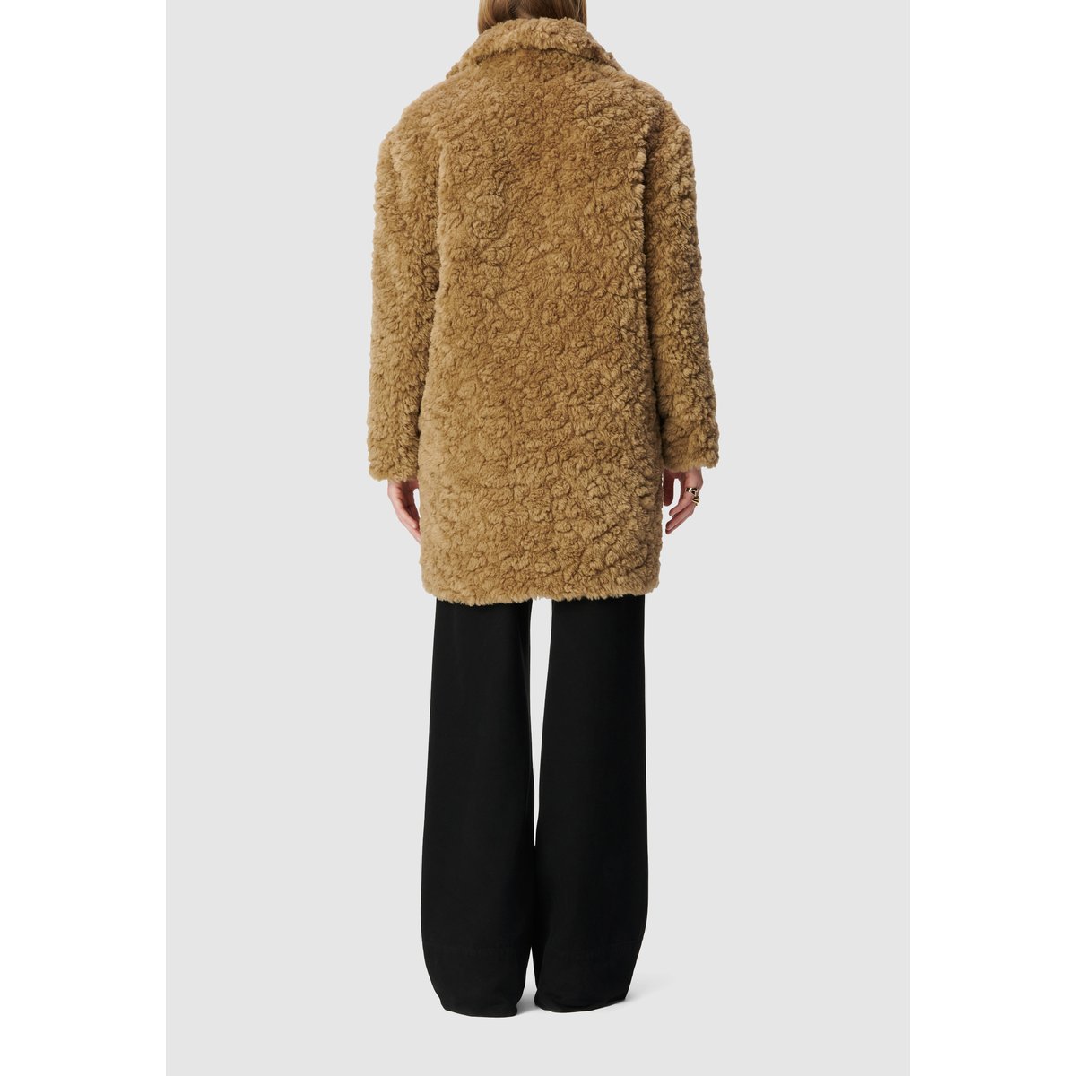 Manteau à poils longs marron, IKKS