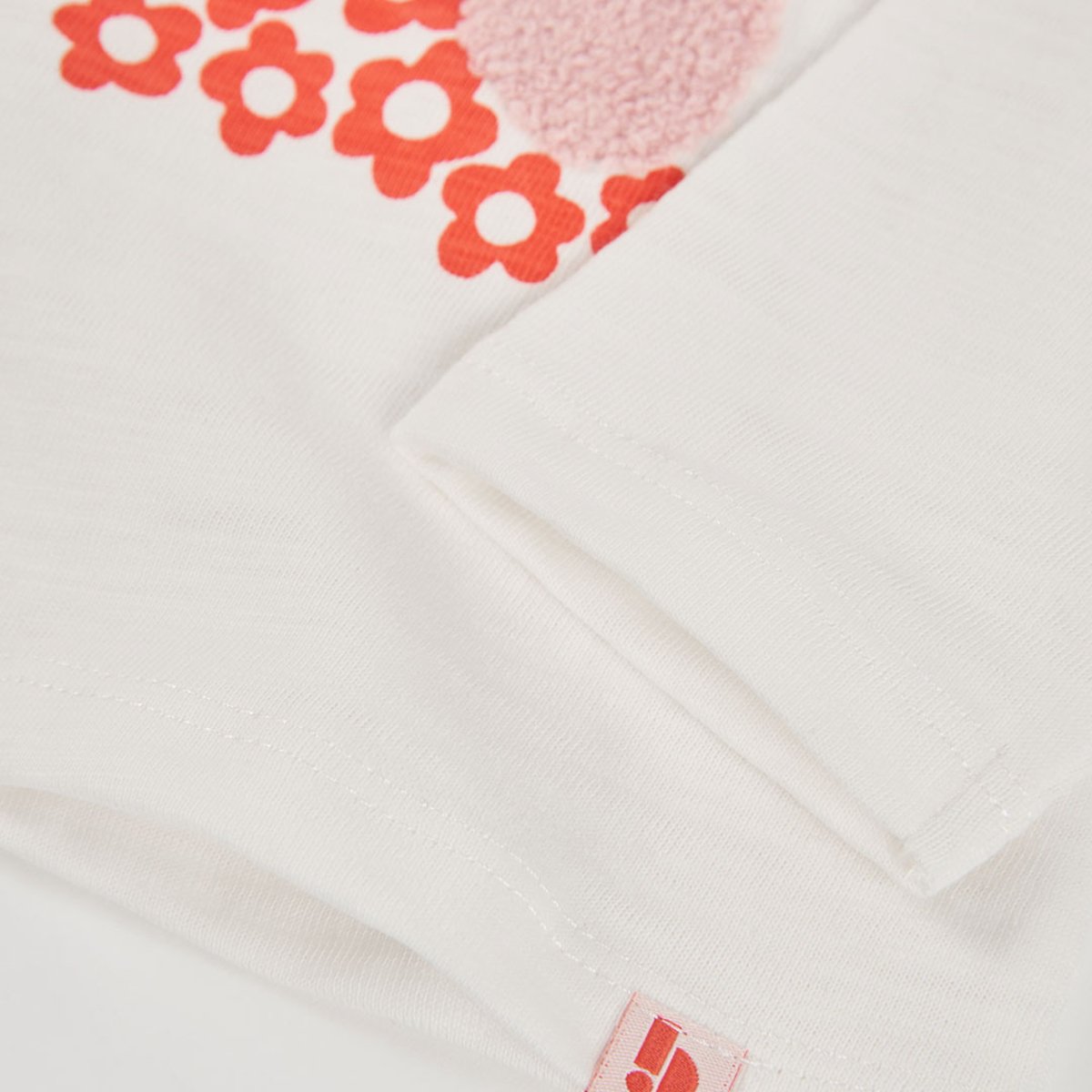 T-shirt fille imprimé fleurs blanc, BOBOLI