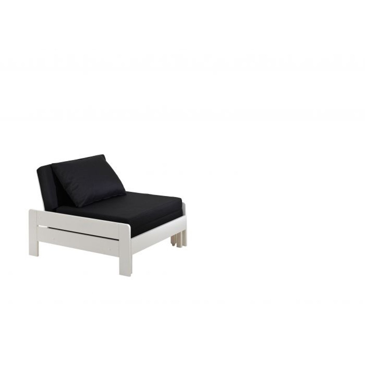 Lit Mezzanine Pino avec Fauteuil Intégré pour Enfants blanc, VIPACK