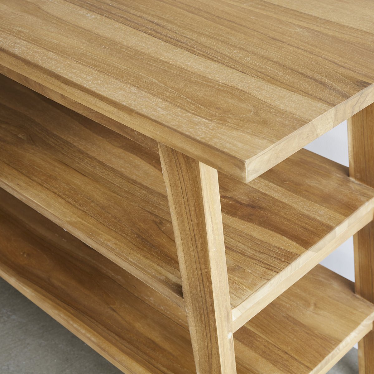 Meuble sous vasque en teck massif 160 cm SARA naturel, BERAH GETAH