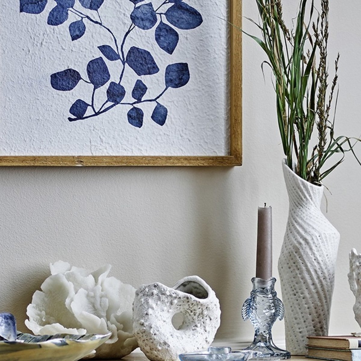 Vase grès artisanal  Fianna blanc, BLOOMINGVILLE