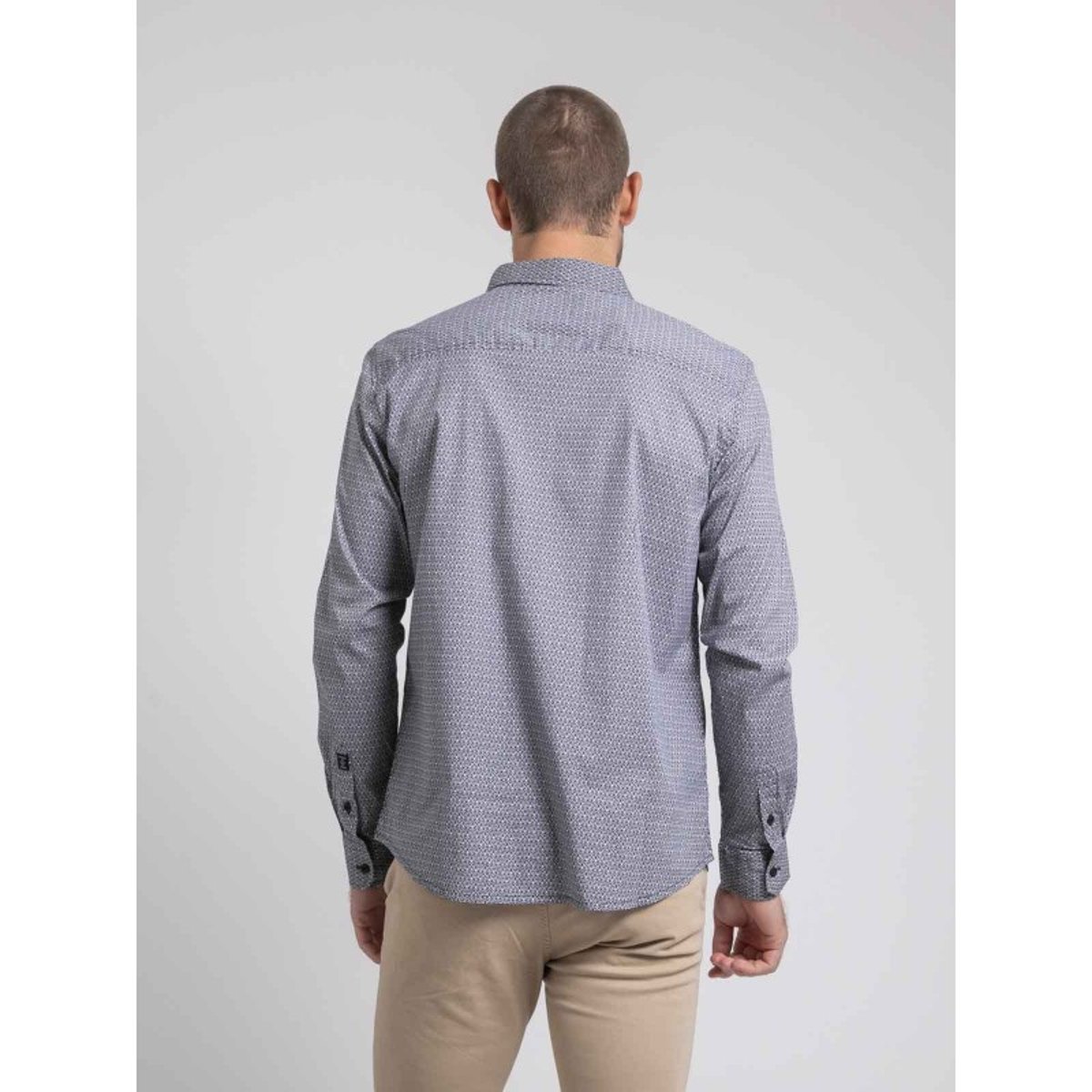 Chemise Manches Longues Motifs Tiropoli gris, RITCHIE