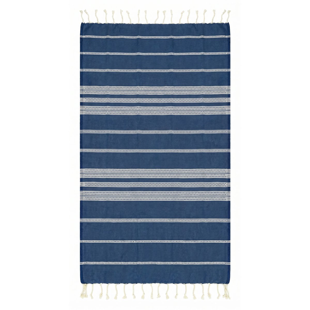 Fouta en coton recyclé anti-sable 1mx2m Djerba REVA COLLECTION bleu, SEVIRA KIDS