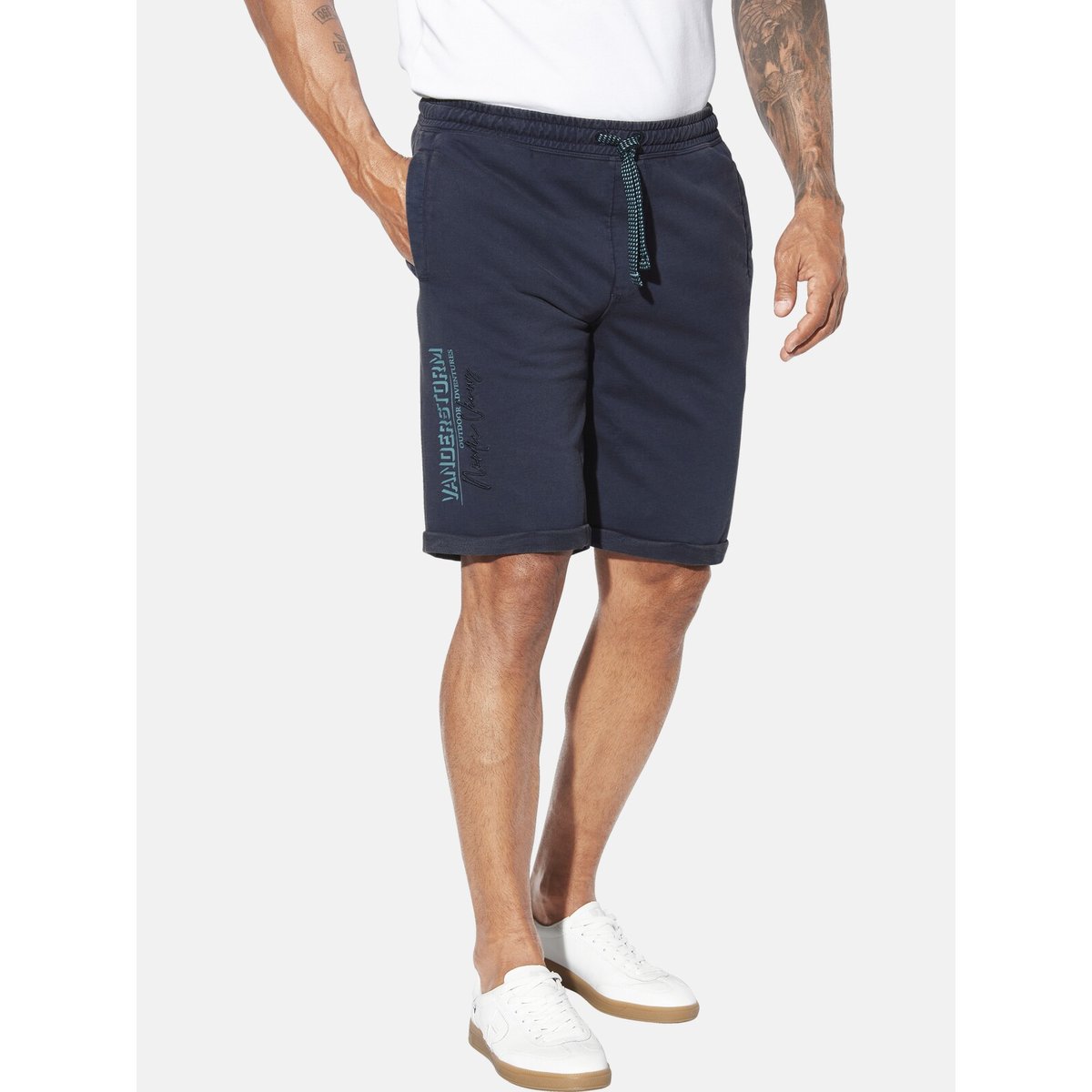 Bermuda en molleton ANDERTAN bleu foncé, JAN VANDERSTORM