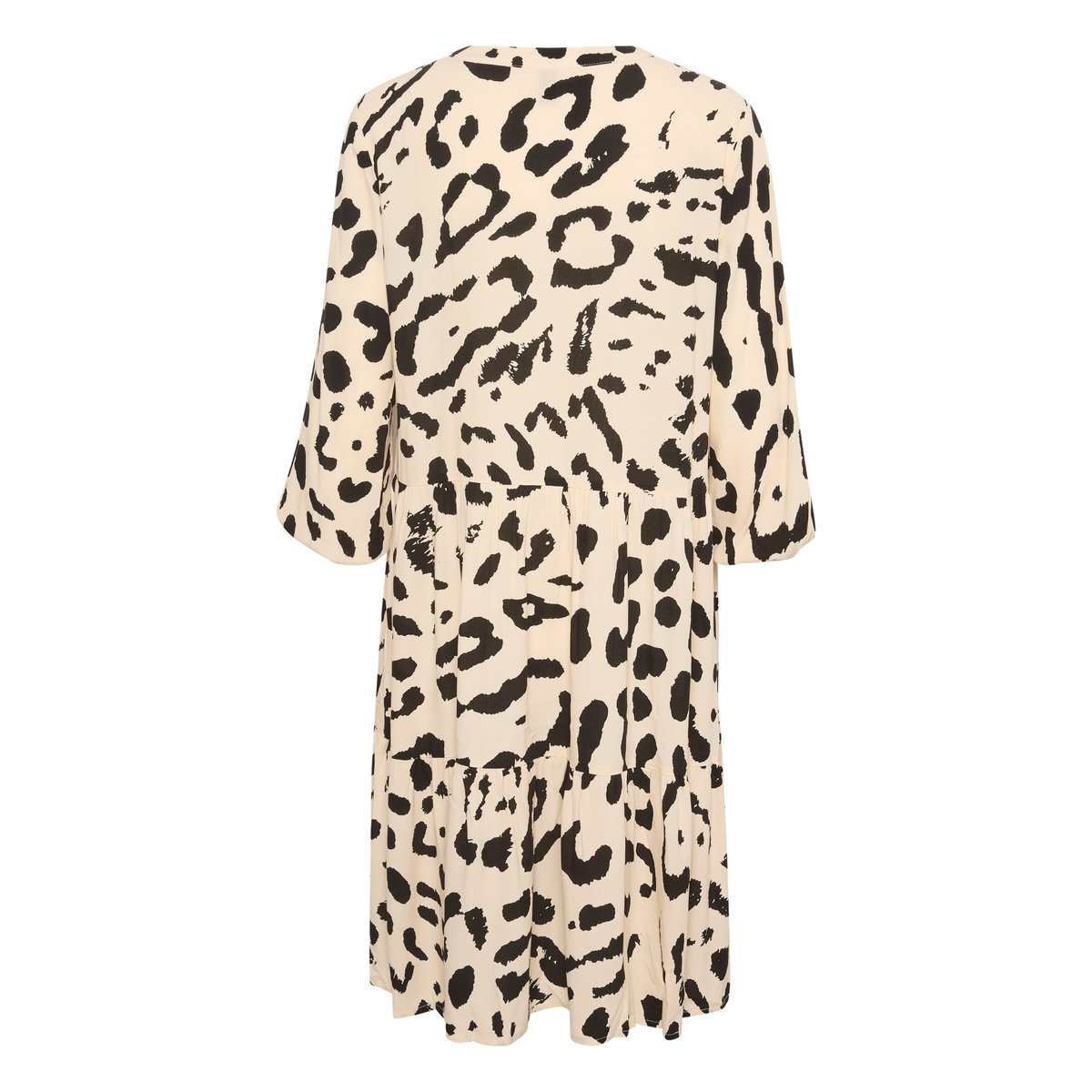 Dress beige graphique macadamia, CULTURE