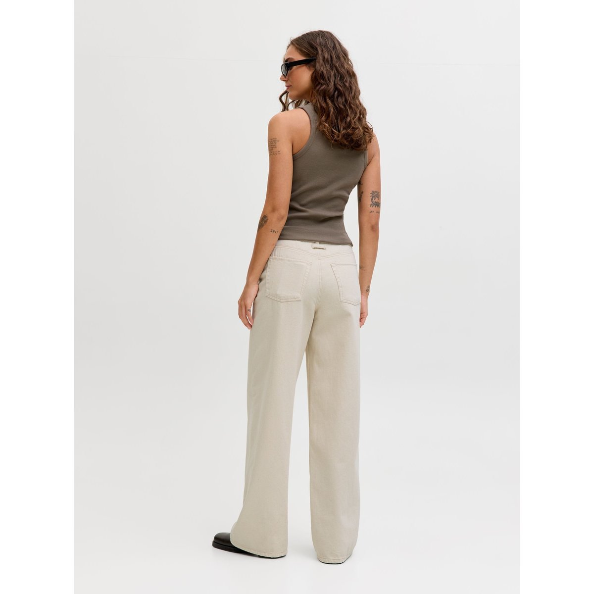 Pantalon À Jambe Large blanche - ecru 1, JJXX