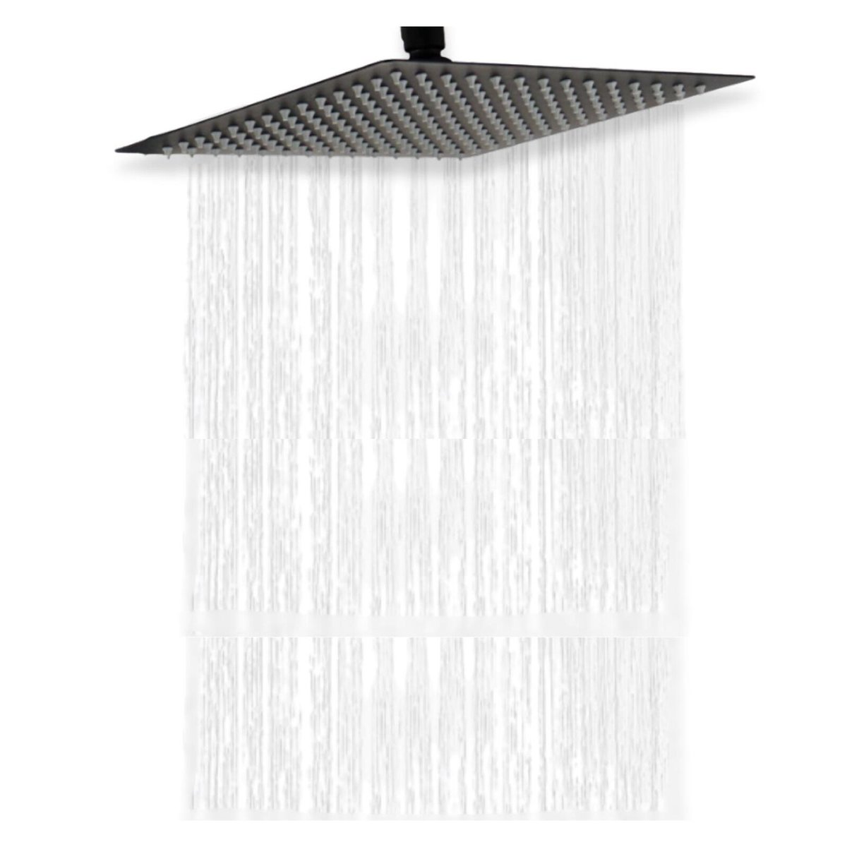 Tête de douche noire carrée VEYLA noir, MOB IN
