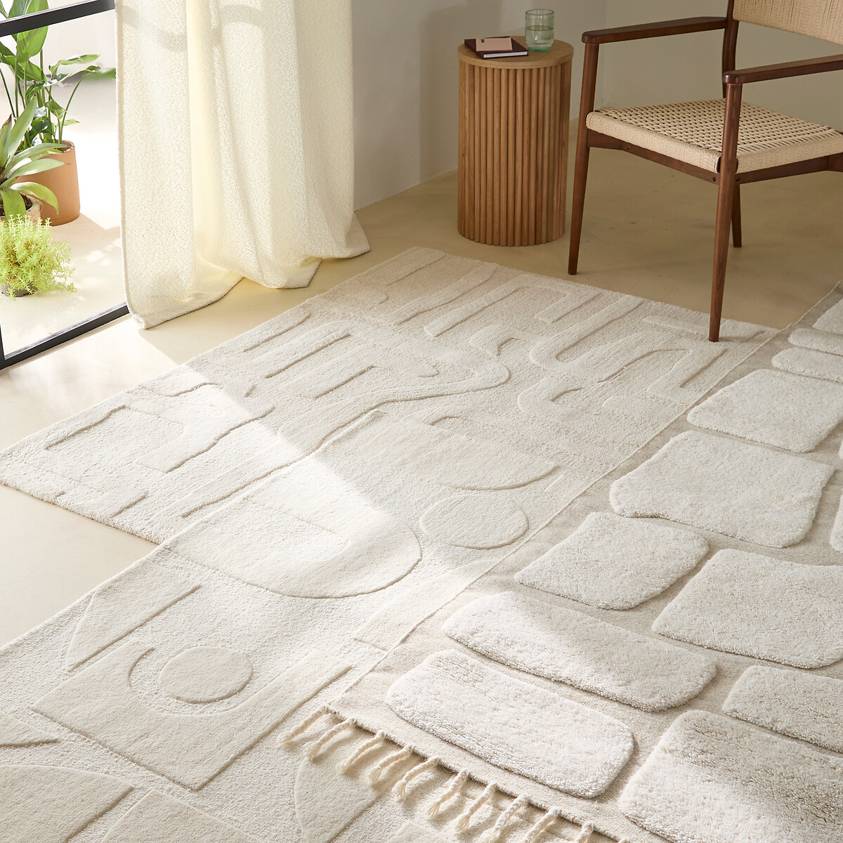 Tapis en laine, Zalya ecru, LA REDOUTE INTERIEURS