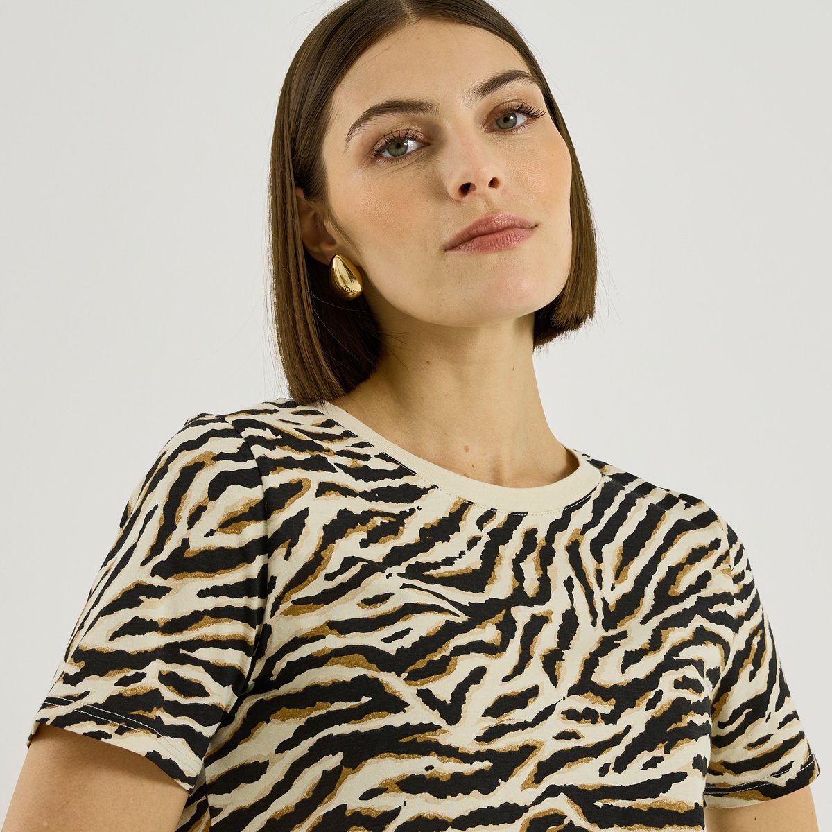 T-shirt imprimé animal gris, GRAIN DE MALICE