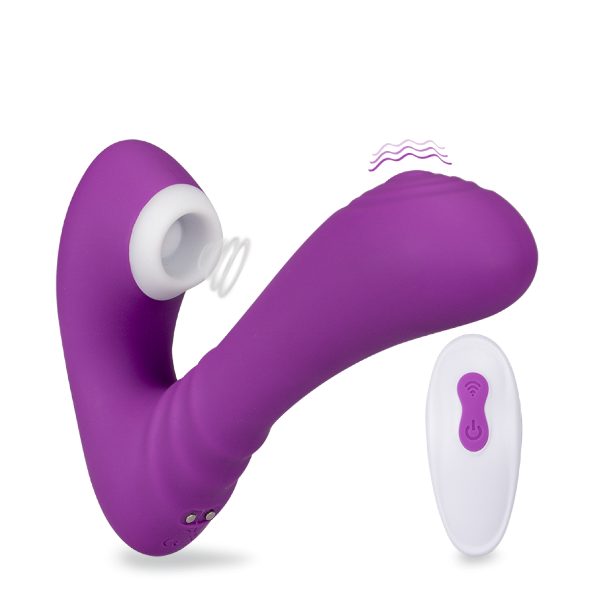 Stimulateur clitoridien et point G télécommandé Gray violet, LOVE AND VIBES