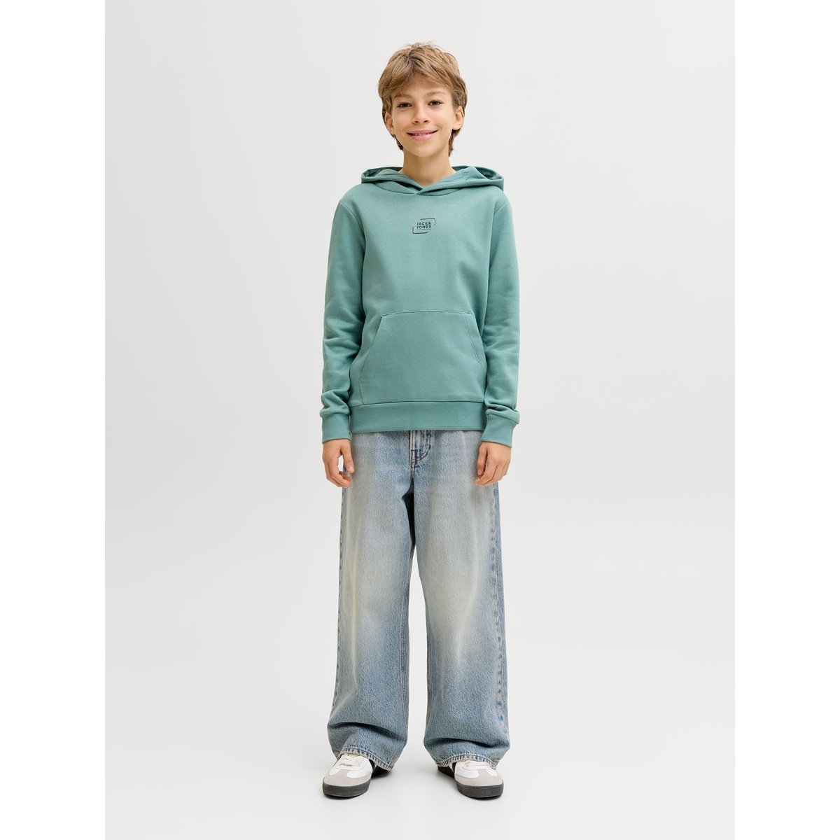 Sweat À Capuche turquiose - mineral blue, JACK & JONES JUNIOR