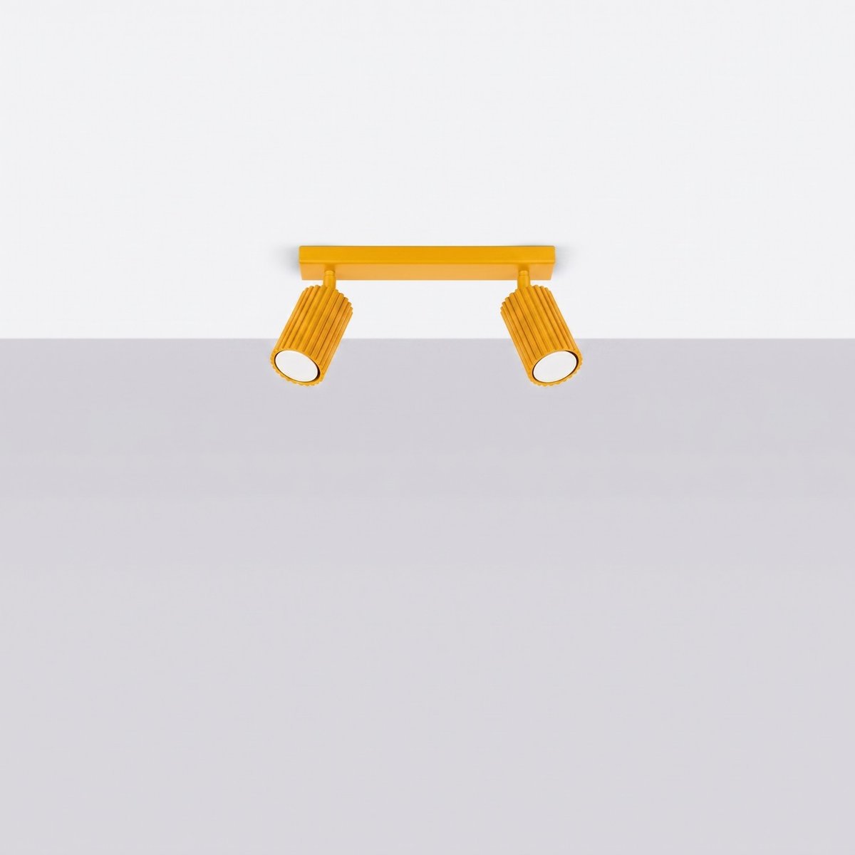 Plafonnier Aluminium Jaune GU10 1 Karbon jaune, EDEN