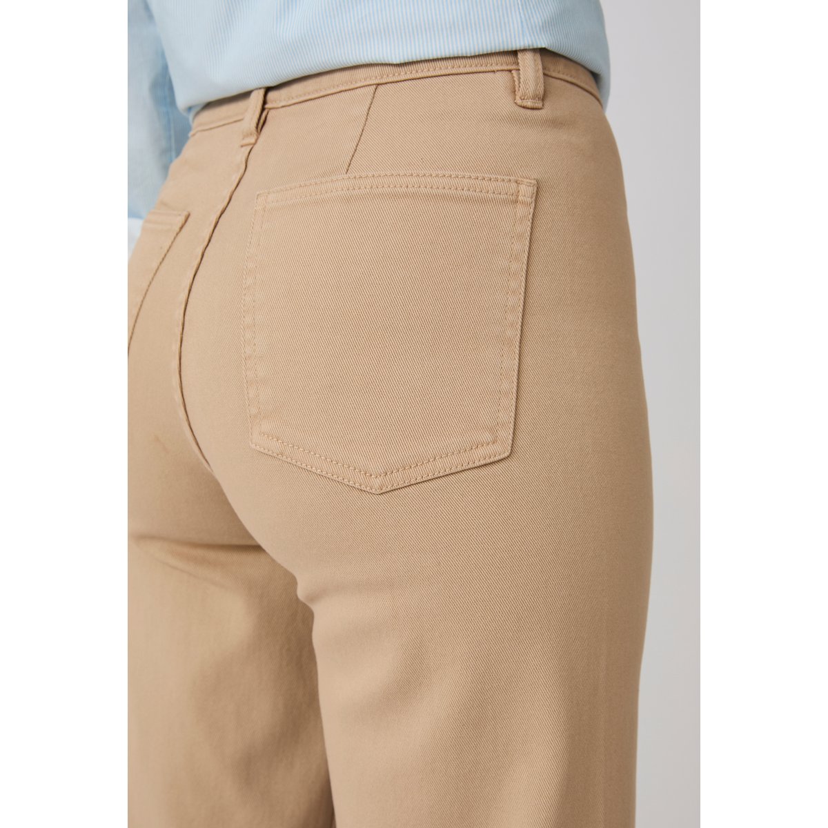 Jean large 7/8ème coloré marron beige, DAMART