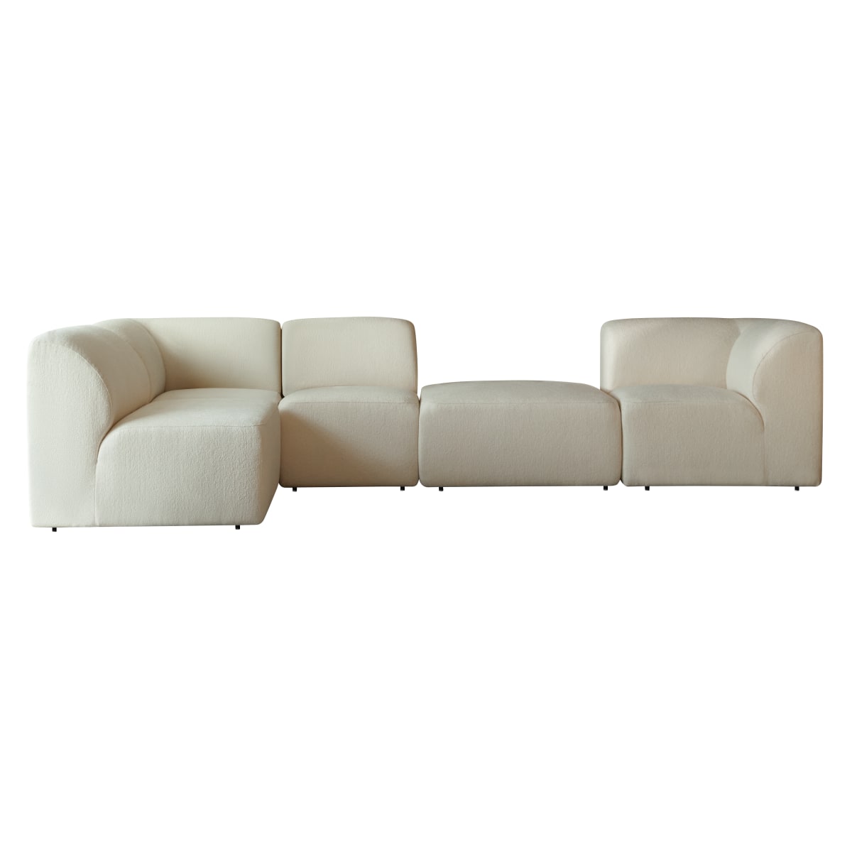 Canapé droit en Tissu, VÉNUS beige, TIKAMOON