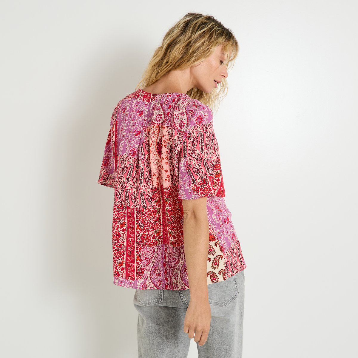 Blouse imprimée rose, GRAIN DE MALICE