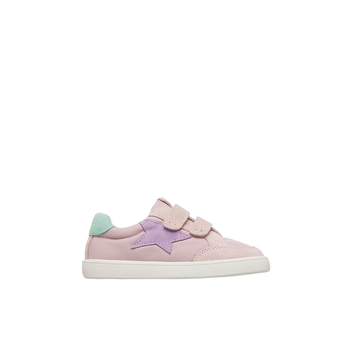 Sneakers pieds nus en cuir et tissu BAREFOOT ZUNKI VL. rose-bleu ciel-, NATURINO