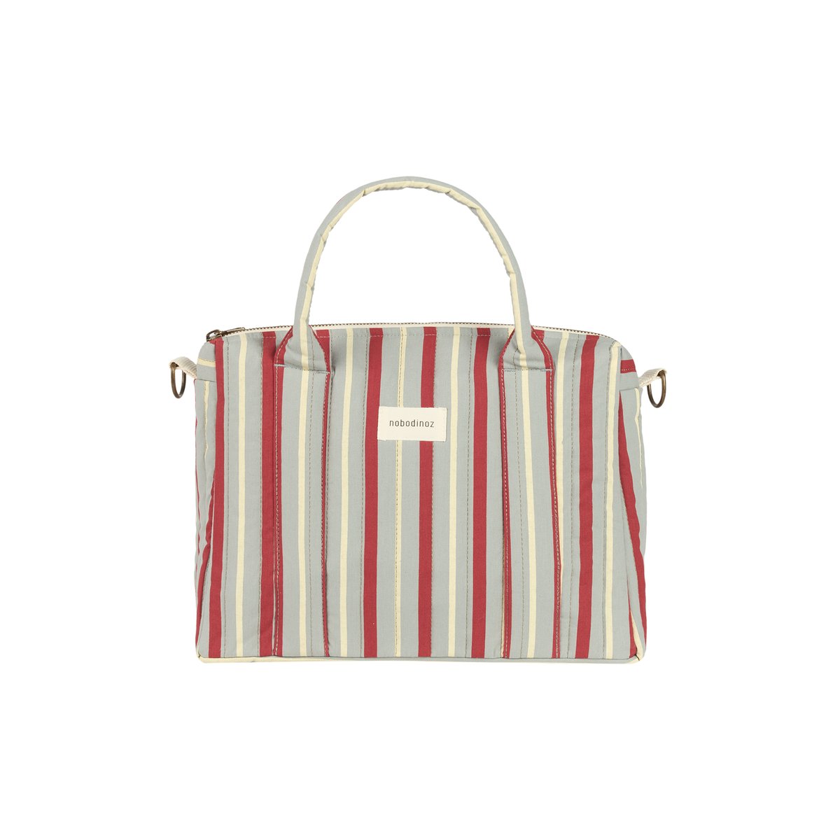 Organisateur de pousette & mini sac STORIES Édition limitée rayures rouges et bleues, NOBODINOZ