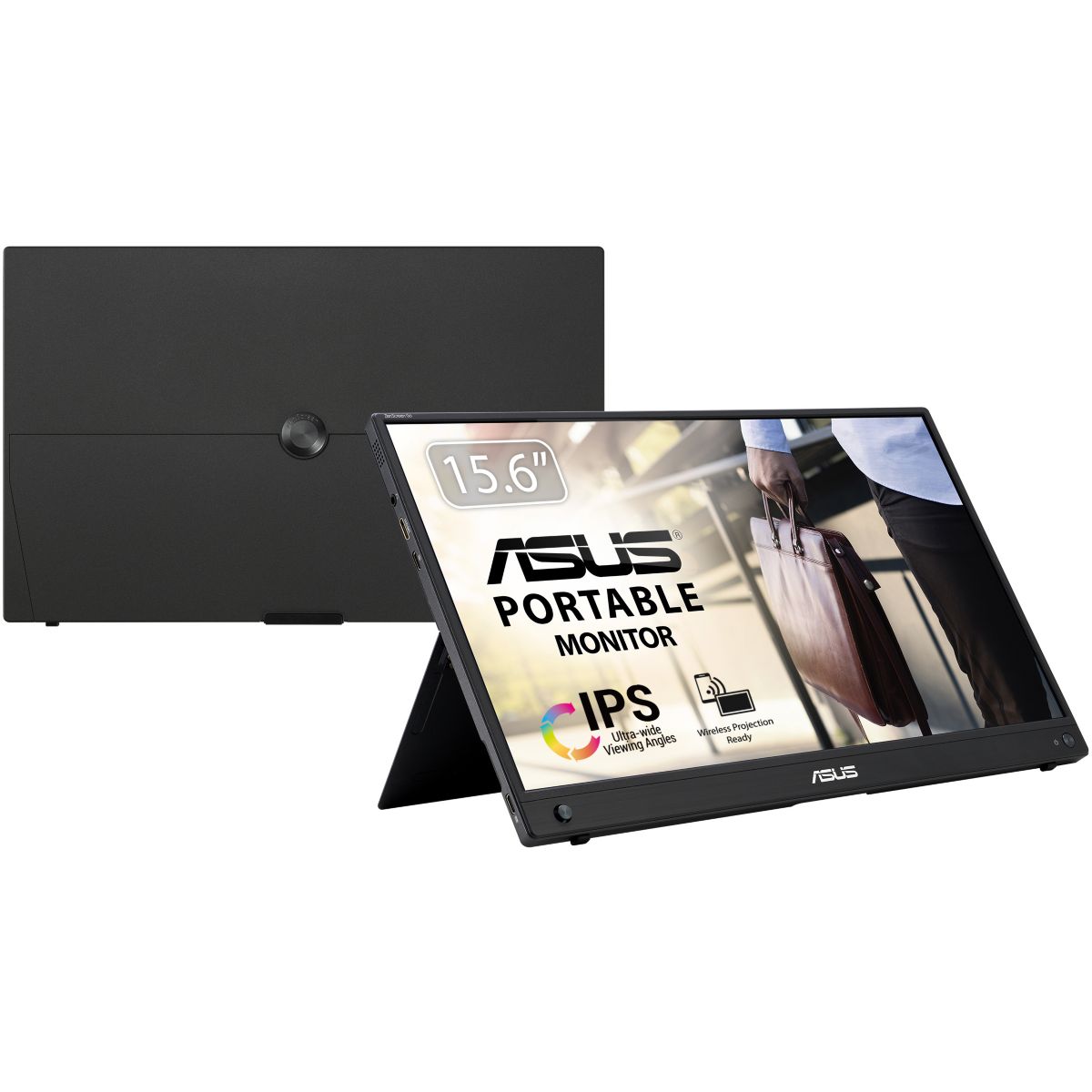 Ecran pc portable ZenScreen MB16AWP 16" IPS Full HD support intégré cover incluse noir, ASUS