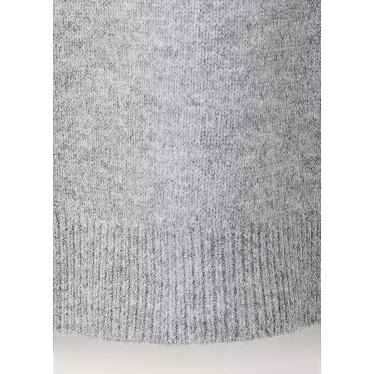 Pull en maille à col rond gris, MANGO