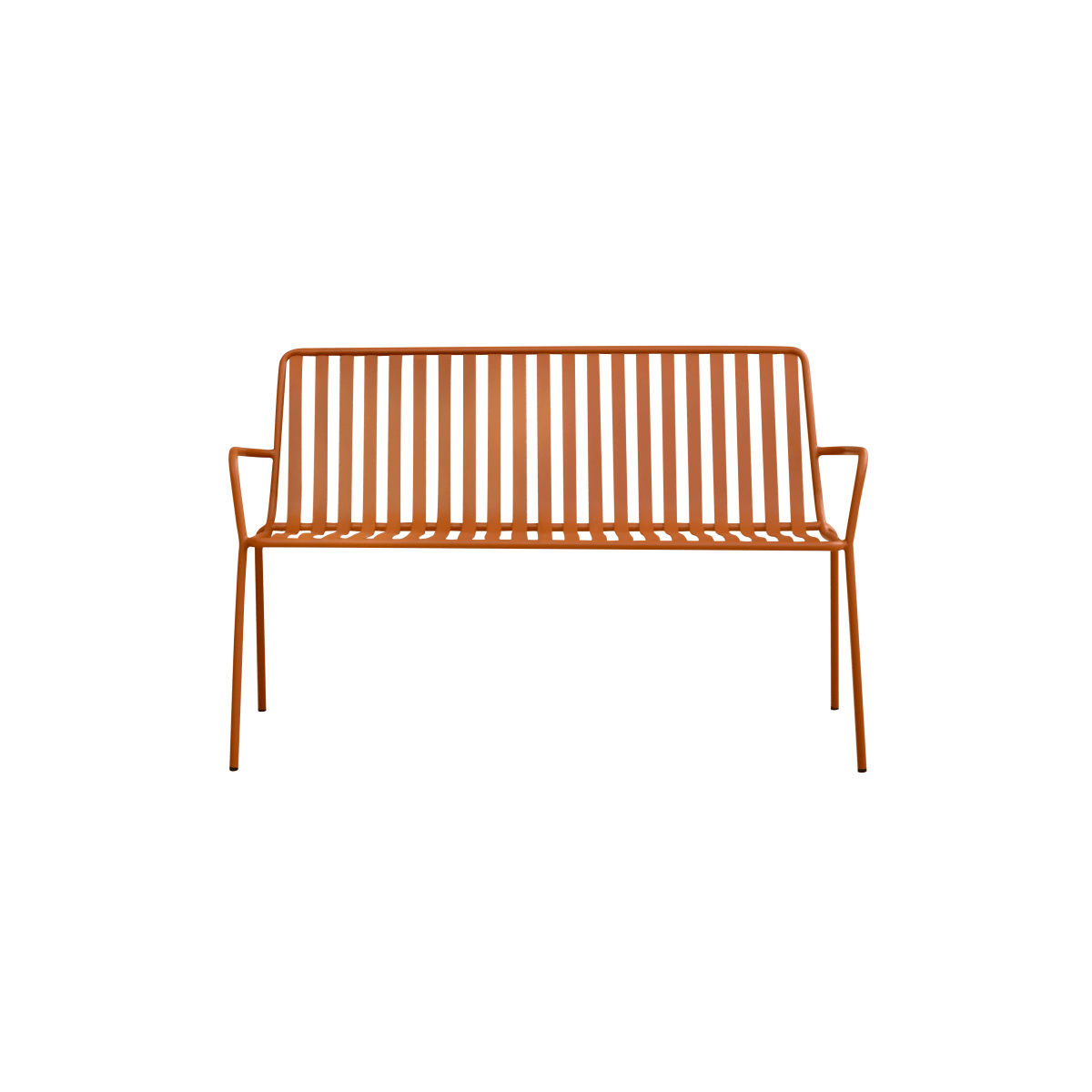 Banc de jardin en Métal, GABY orange, TIKAMOON