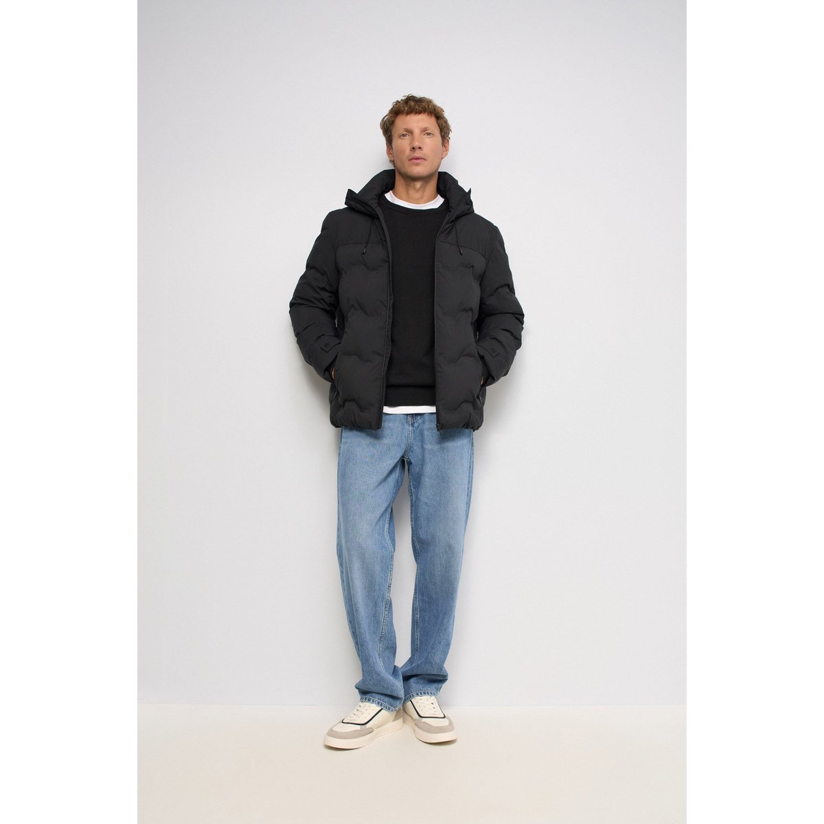 DOUDOUNE À CAPUCHE noir, SALSA JEANS