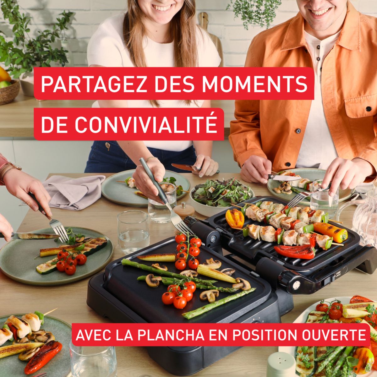 Plancha électrique OptiGrill GC7758E0 couleur unique, TEFAL