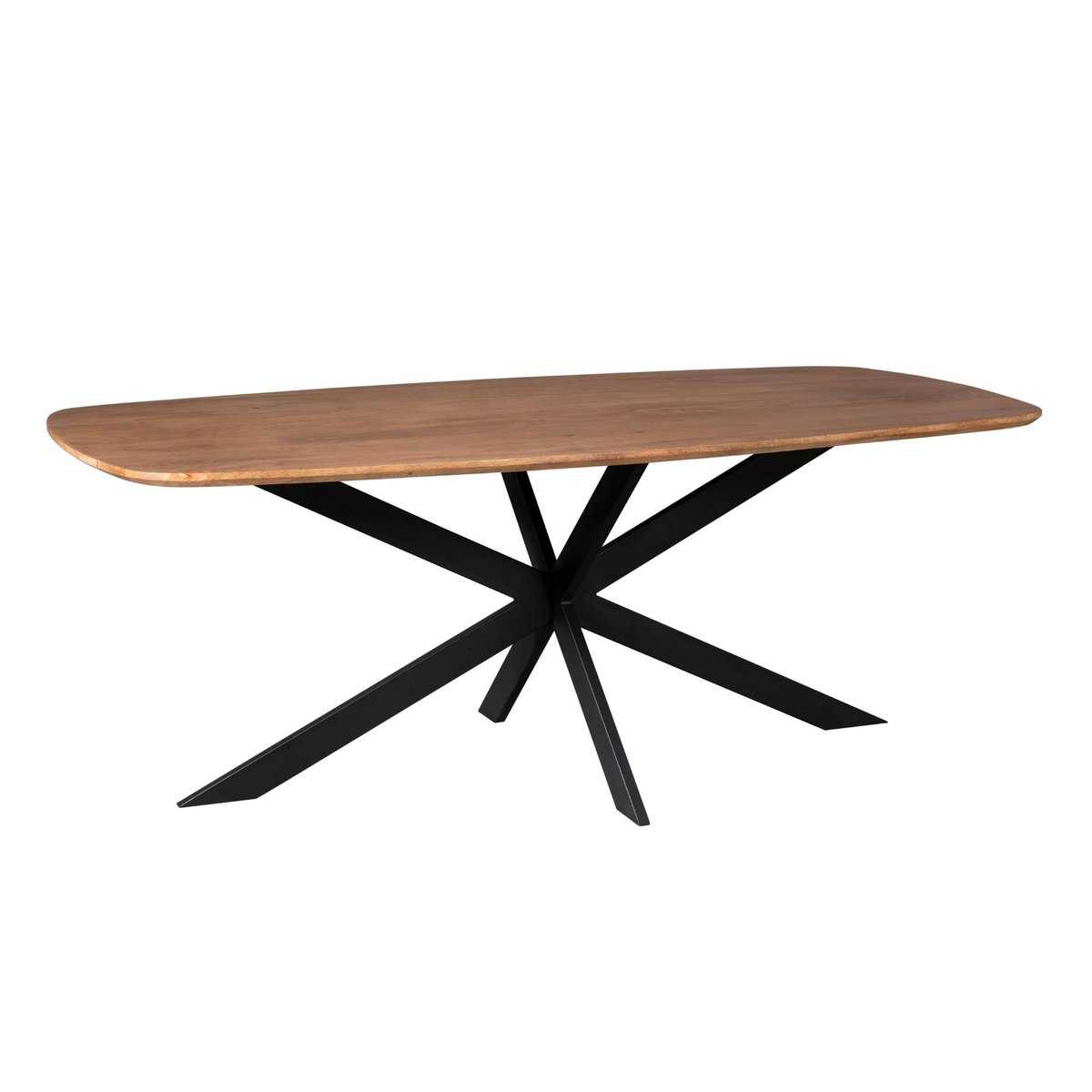 Table moderne en bois, bords arrondis 8 places UTAH bois naturel, PIER IMPORT