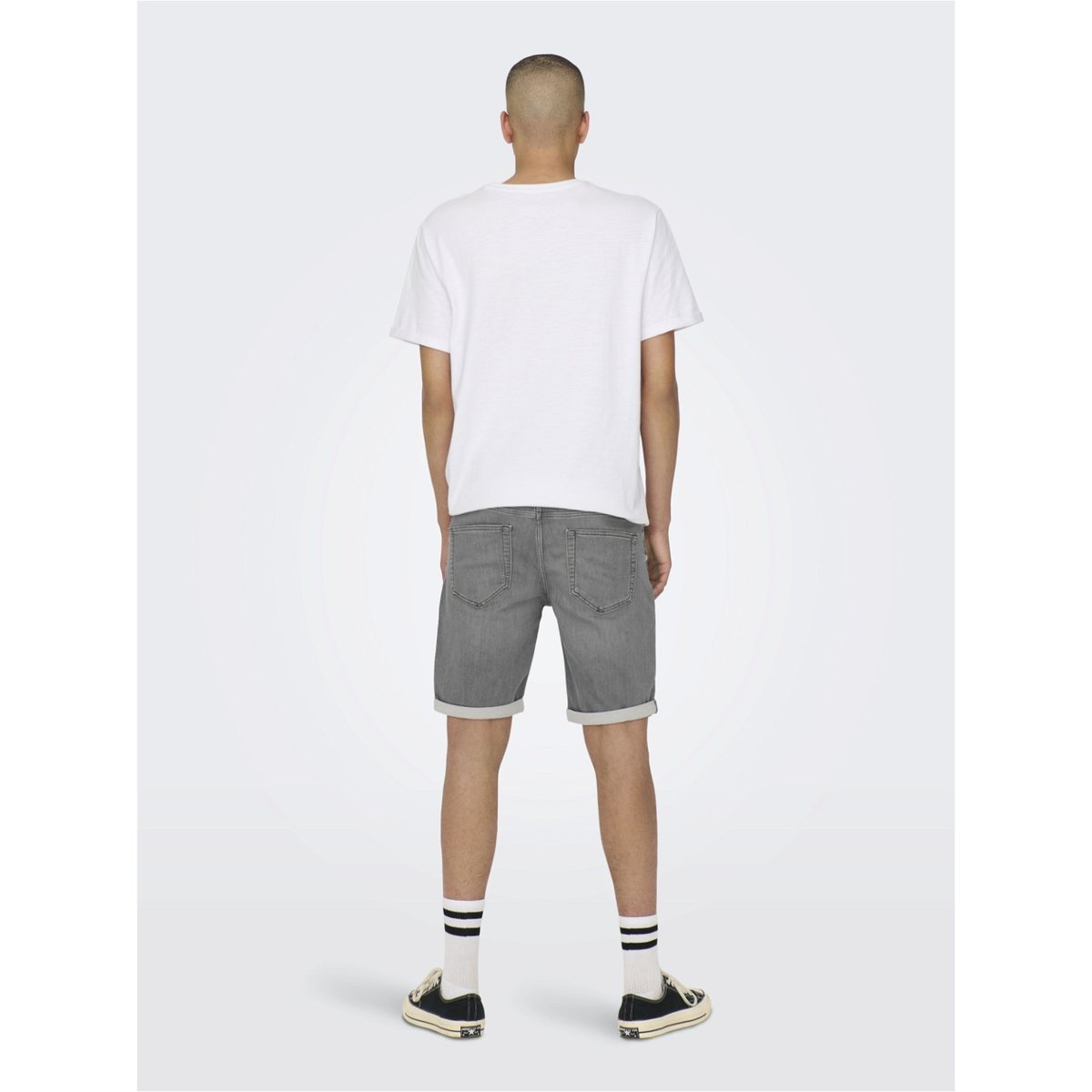 Short De Jogging grey denim, ONLY & SONS