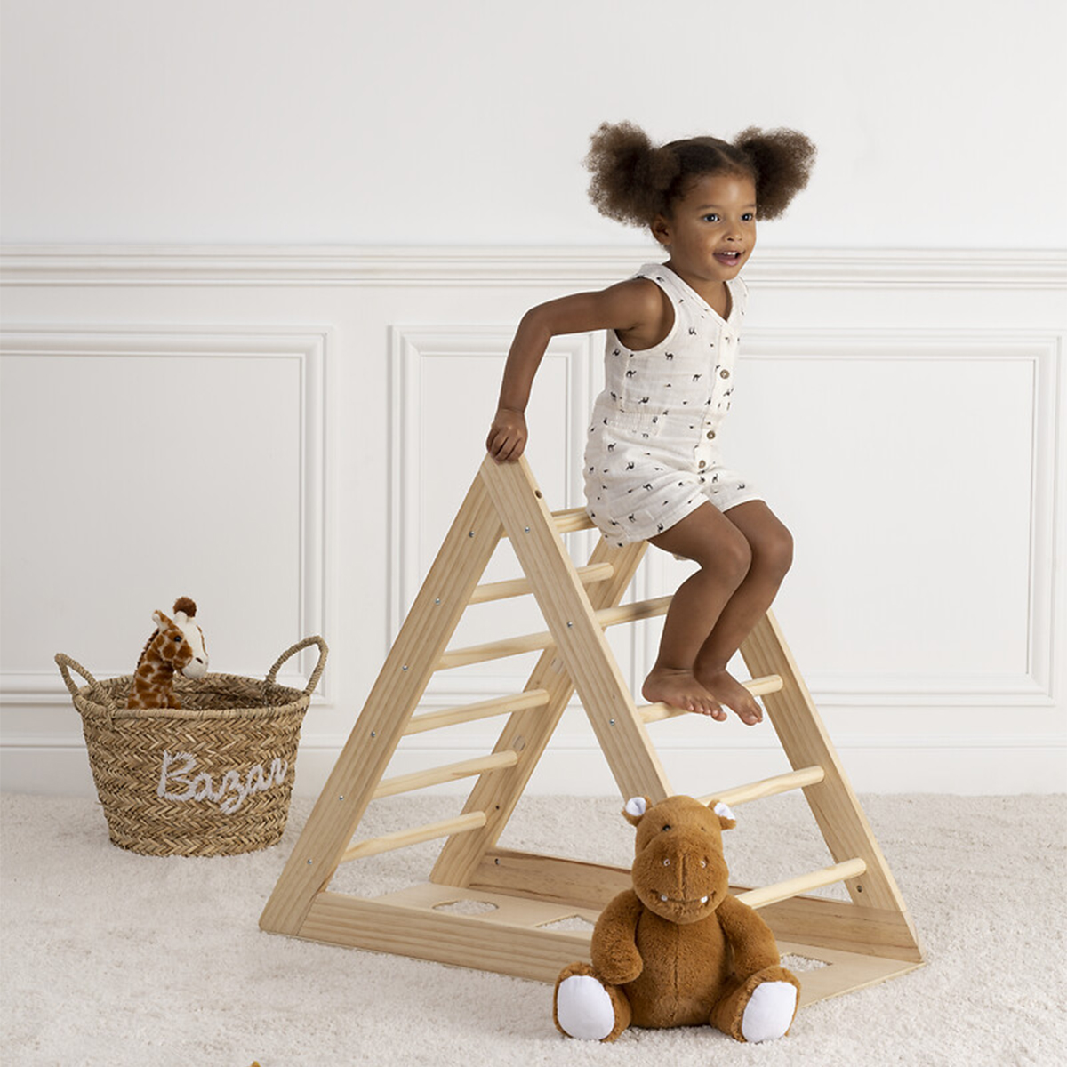 Triangle d'escalade enfant MONTI beige, ATMOSPHERA FOR KIDS