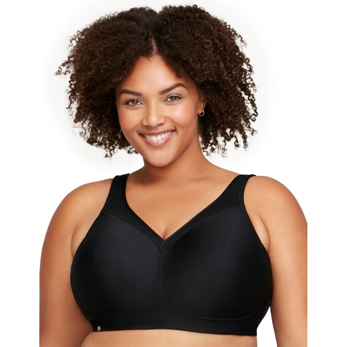Soutien-gorge de sport, sans armatures, Magic Lift noir, GLAMORISE