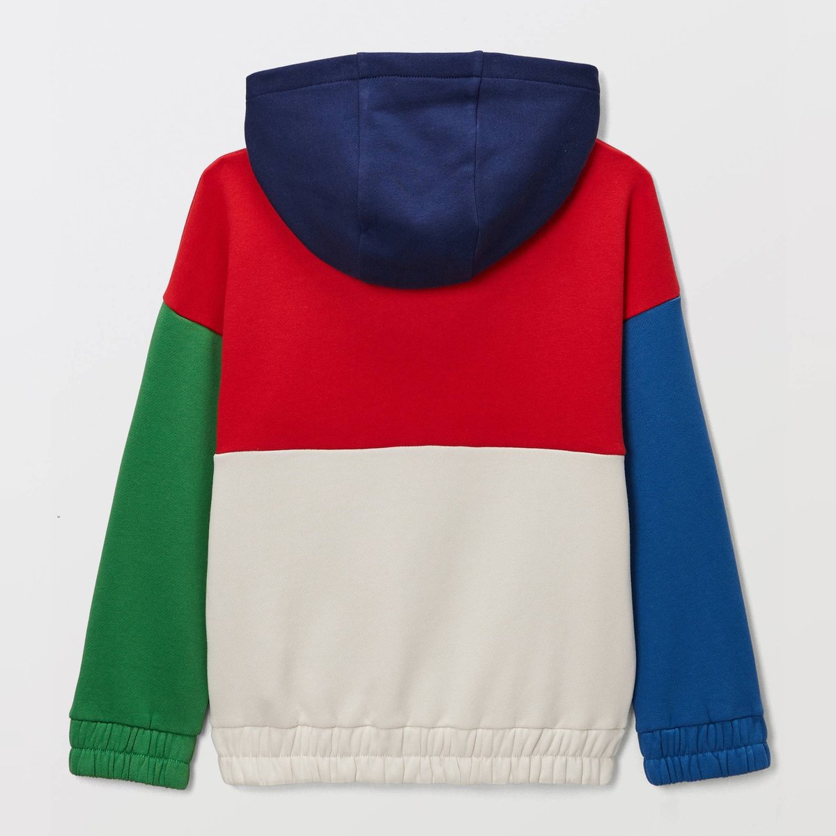 Sweat à capuche avec imprimé dans le dos en coton BIO rouge, MONOPRIX