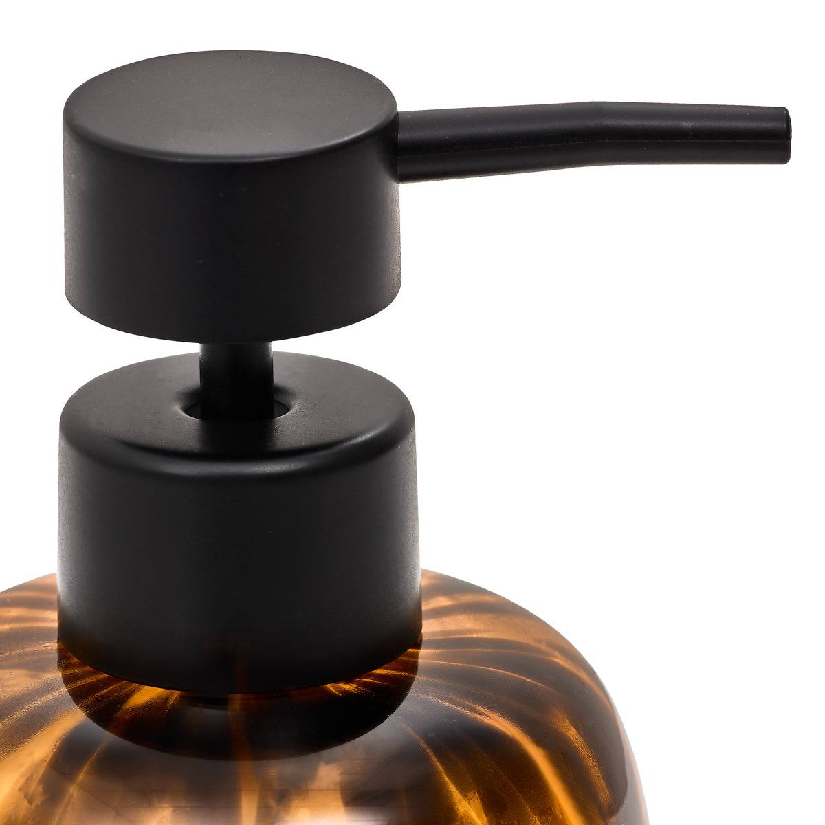 Distributeur de savon en verre 400ml flammes DOTTY marron, 5FIVE SIMPLY SMART