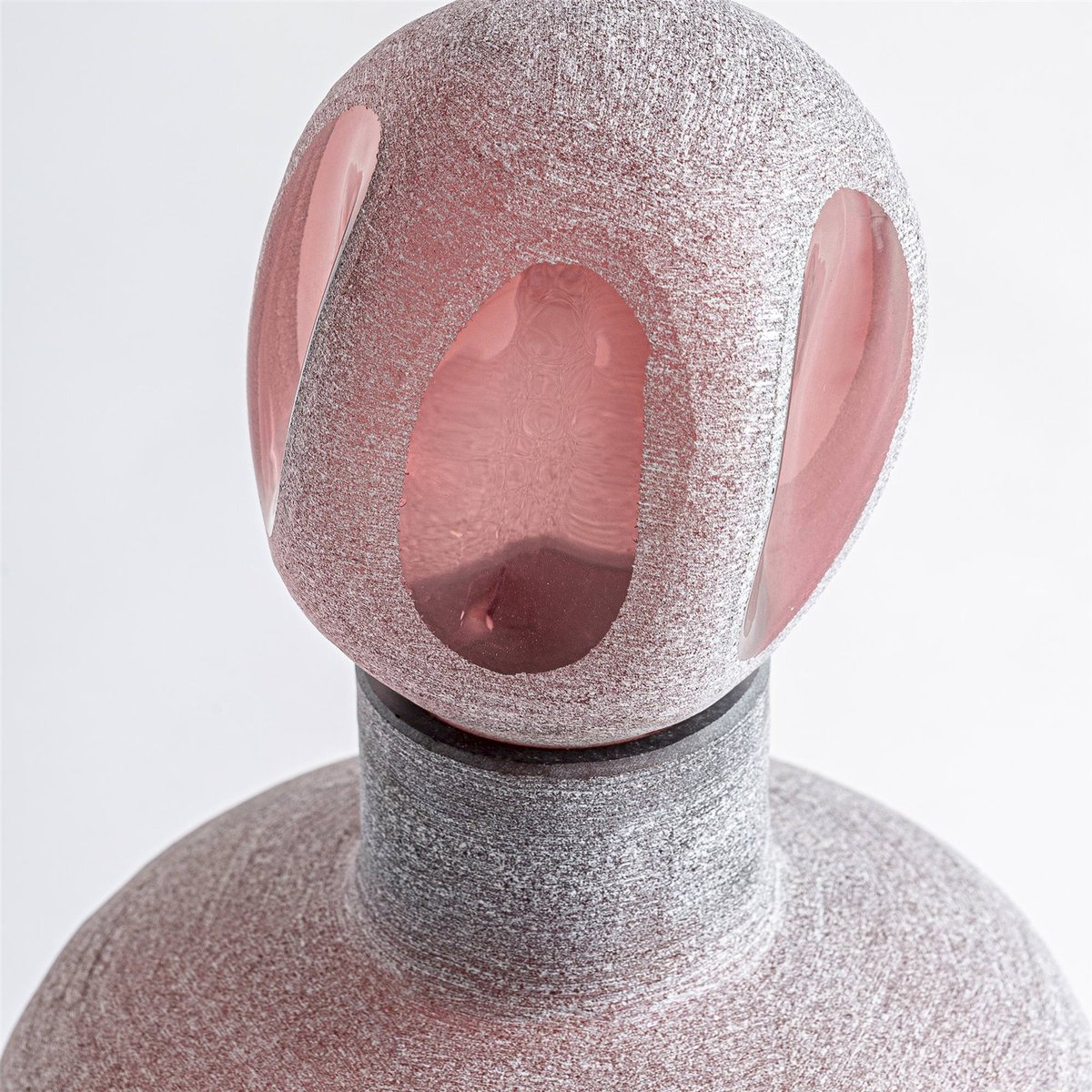 Vase en verre translucide rose translucide contemporain, RECOLLECTION