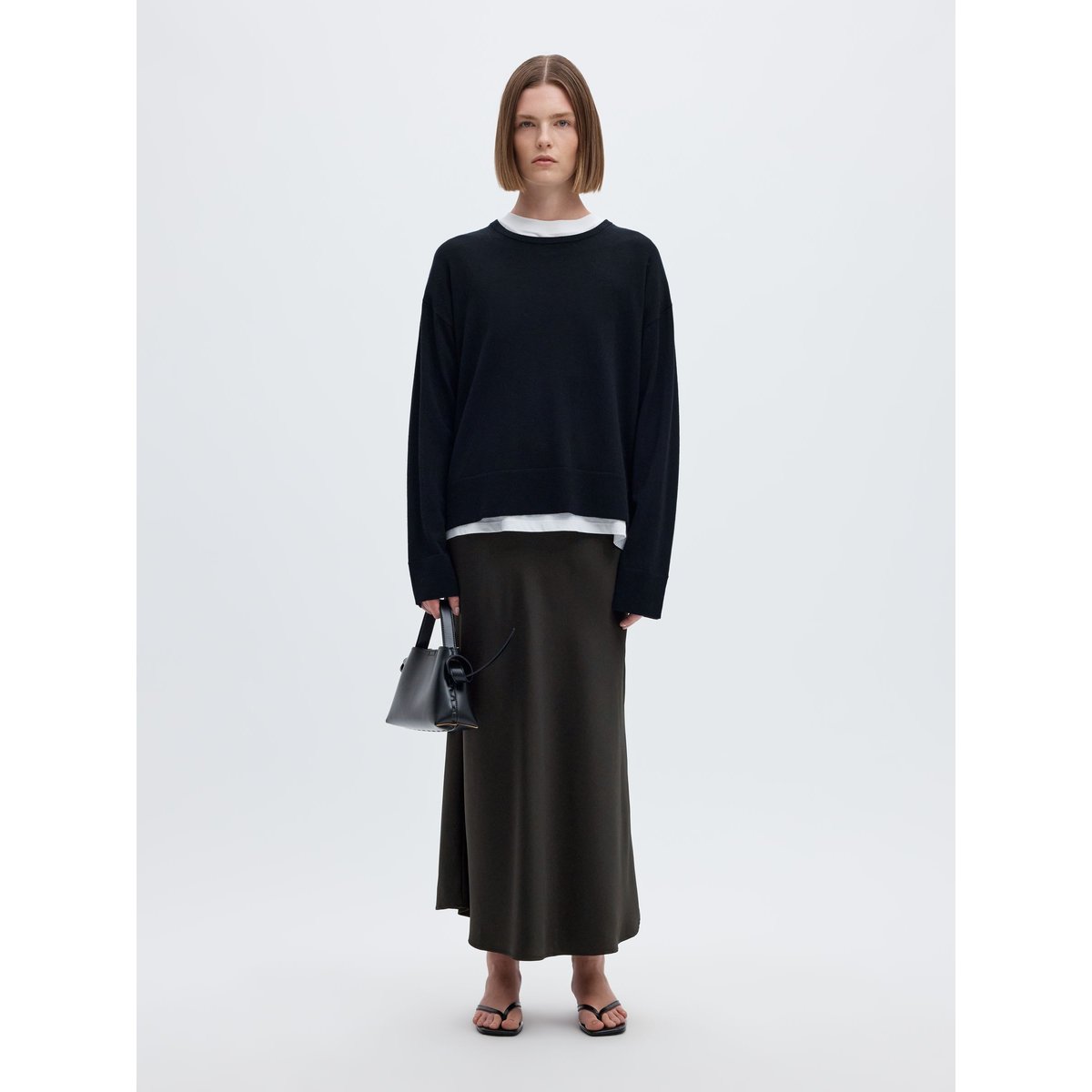 Jupe Mi-Longue black 1, SELECTED